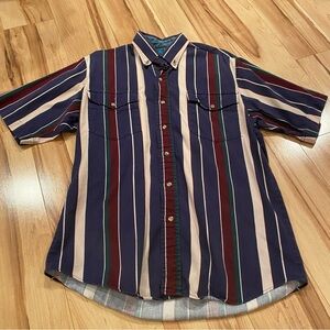 Lone Roo by Roper Vintage Striped Men's Shirt—M